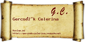 Gercsák Celerina névjegykártya